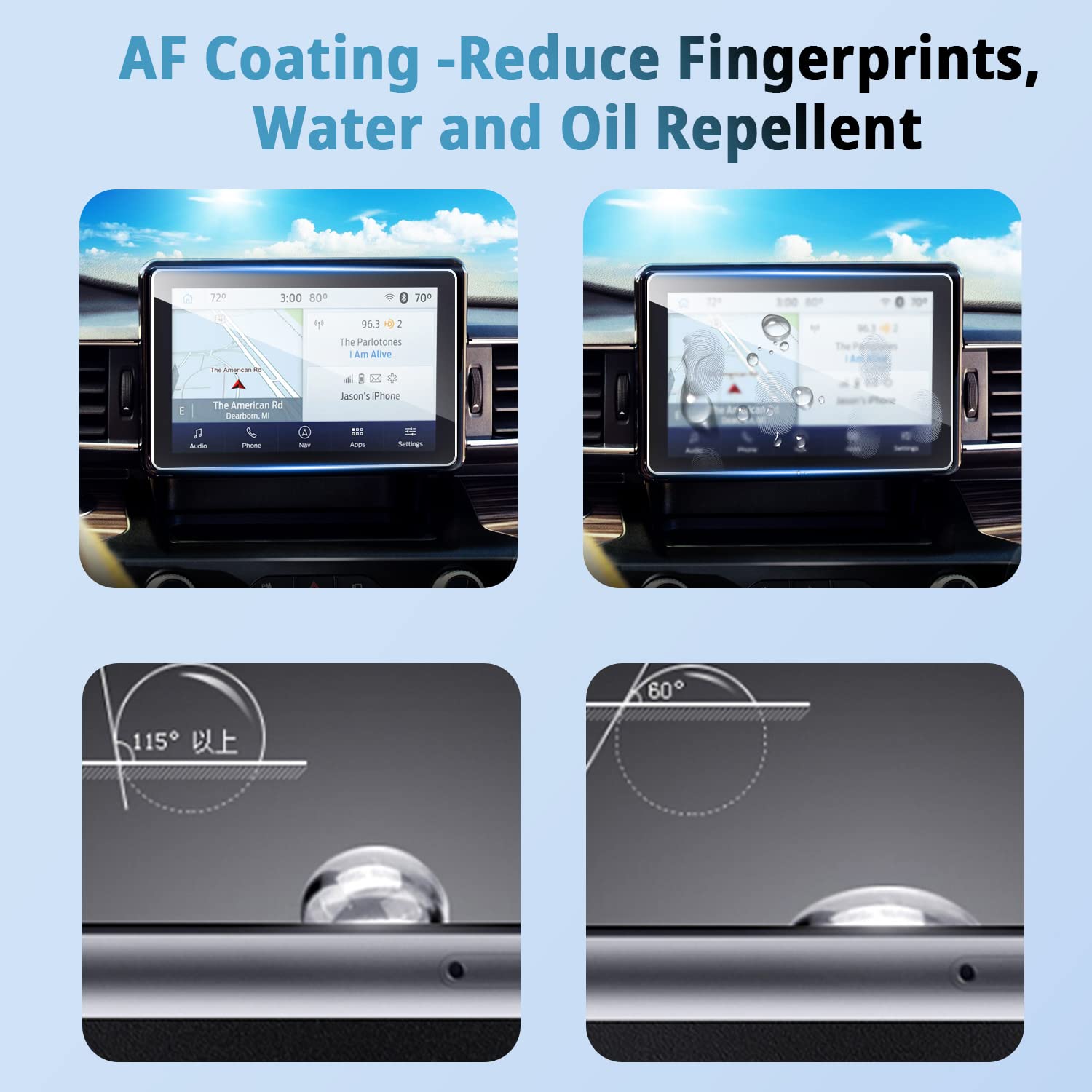 Shaohao For 2023 2024 Ford Explorer Screen Protector Fit For 2020 2021 2022 2023 2024 Ford Explorer Accessories (Xlt/St Line/Limited/Timberline/Hybrid Limited) 8 Inch Screen 9H Glass Fingerprint Proof