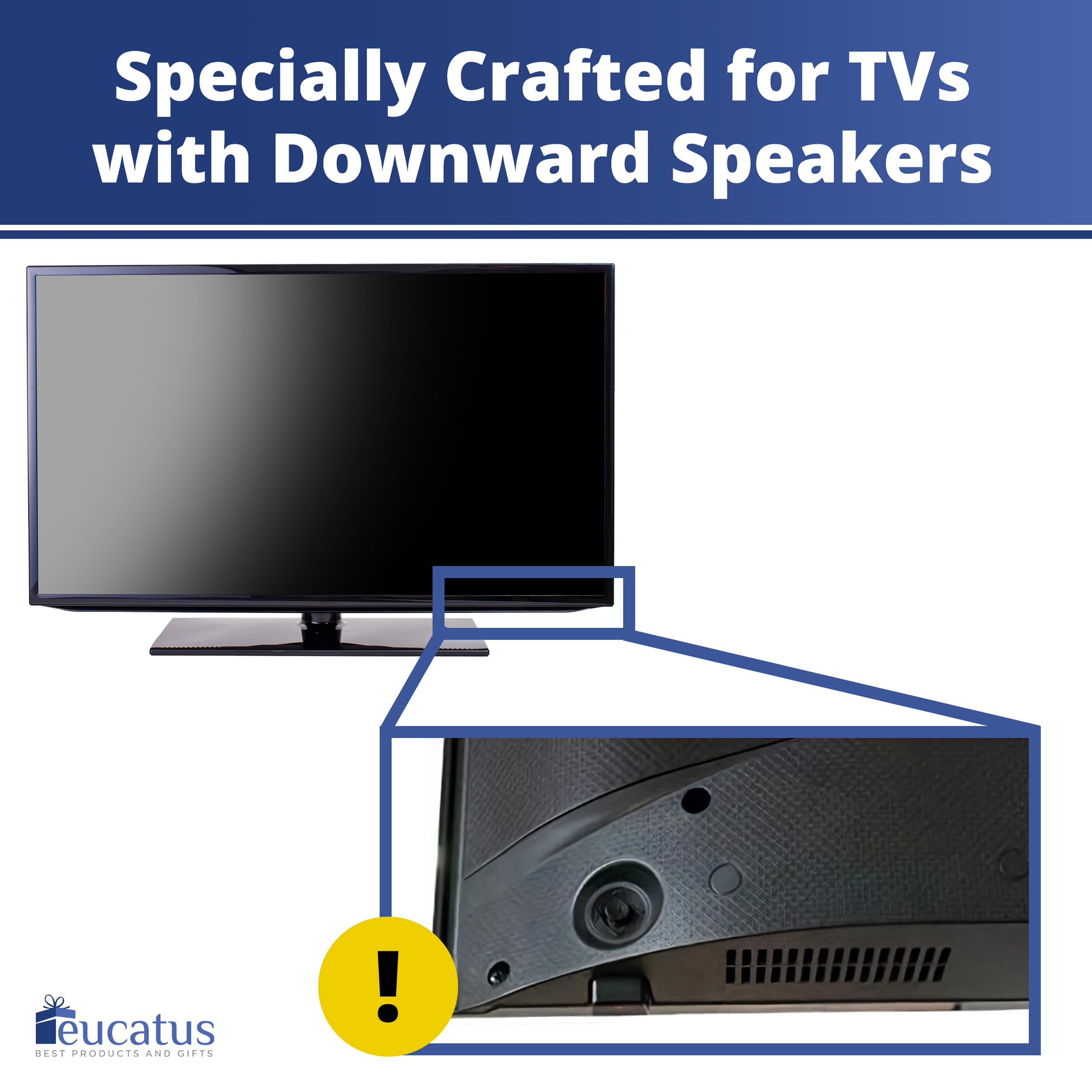 Eucatus Best Products & Gifts Tv Speaker Passive Amplifier Set: Redirect Home Theater Sound Toward You, Not The Floor. Improve S