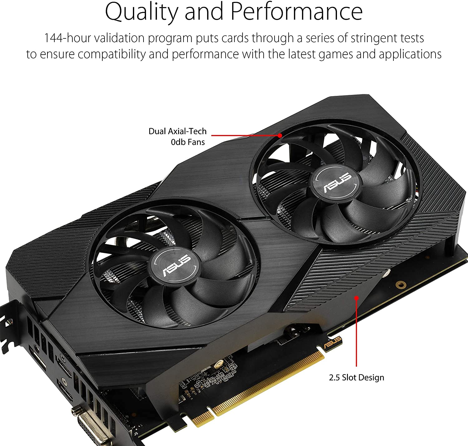 Asus Geforce Rtx 2060 Overclocked 6G Gddr6 Dual Fan Evo Edition Vr Ready Hdmi Displayport Dvi Graphics Card (Dual Rtx2060 O6G Ev