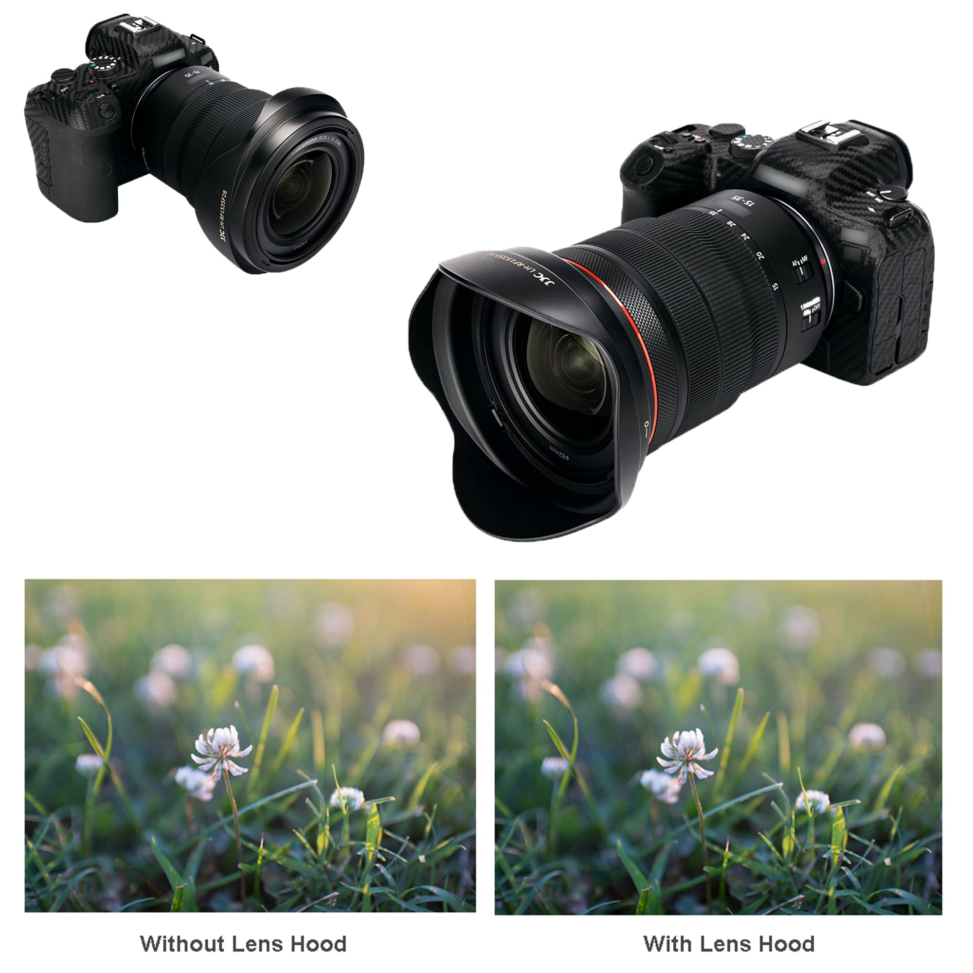 Reversible Tulip Flower Lens Hood Shade For Rf 15 35Mm F/2.8L Is Usm Lens On Eos R3 R5 R6 R Rp Camera, Replaces Ew 88F Lens Hood