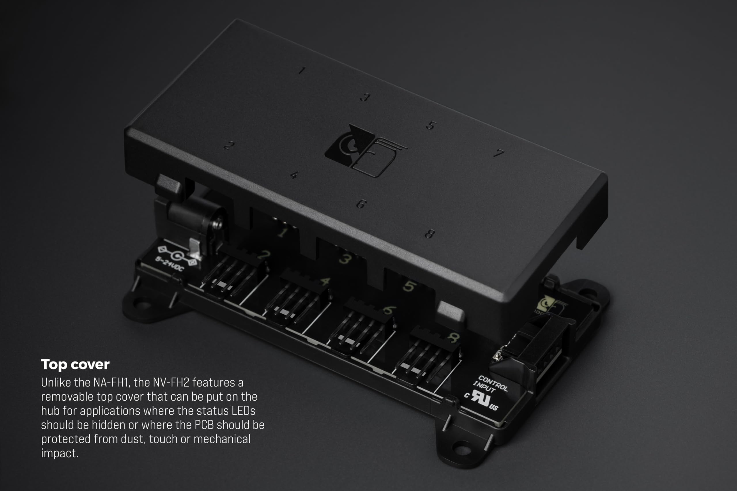 Noctua Nv-Fh2, 8 Channel Fan Hub For 5V, 12V, And 24V Fans, Up To 60W Total With Optional 5.5Mm Barrel Connector Power Supply (B