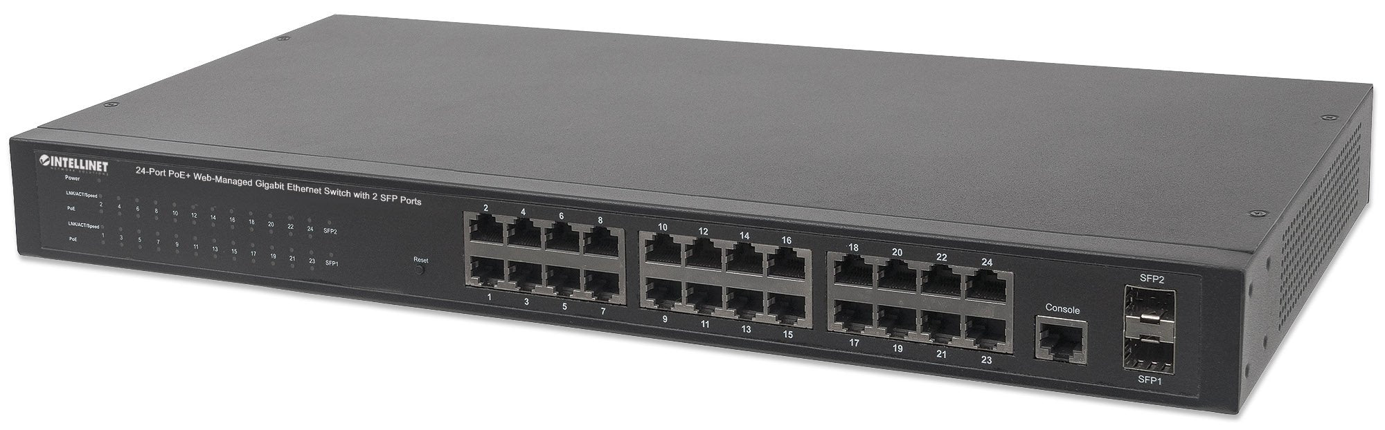 Intellinet 24 Port Poe Web Managed Gigabit Ethernet Switch (560559)