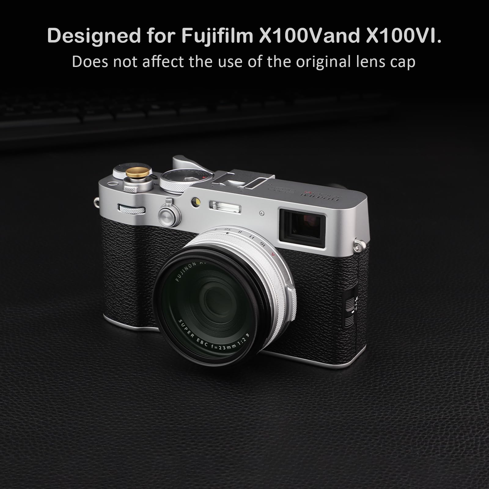 Haoge Lens Filter Adapter Ring For Fujifilm X100Vi Fuji Finepix X100V Camera Fit 49Mm Uv Cpl Nd Filter Lens Cap Replace Fujifilm Ar X100 Black