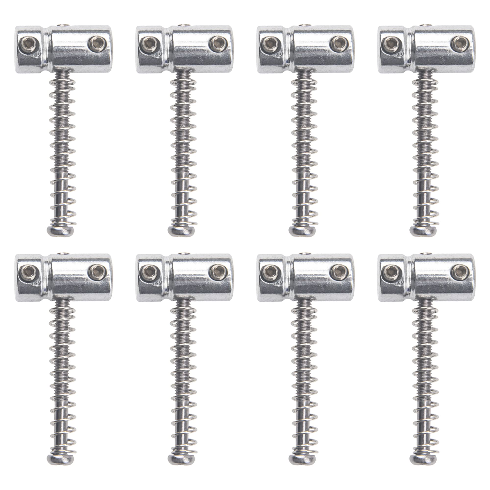 8Pcs Yootones Guitar String Saddle Code Guitar Bridge Saddles Compatible With Bass Jazz Tele Electric Guitar Part (Silver)