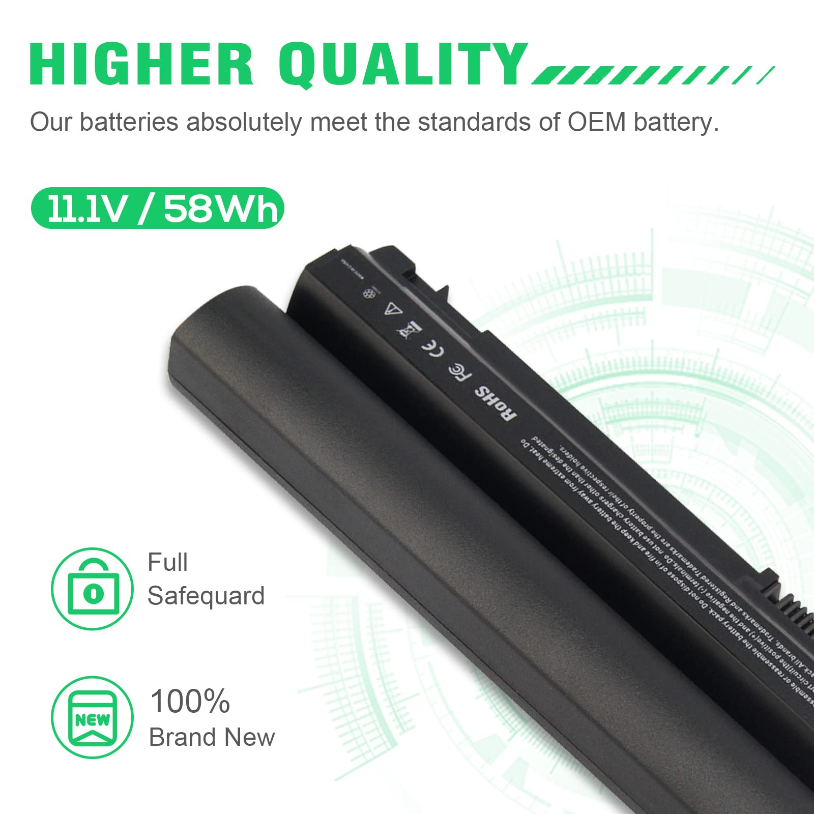 Asuncell Laptop Notebook Battery For Dell Latitude E6320 E6330 E6430S E6220 E6230 E6120 Series, Compatible P N Frr0G Uj499 Tphrg