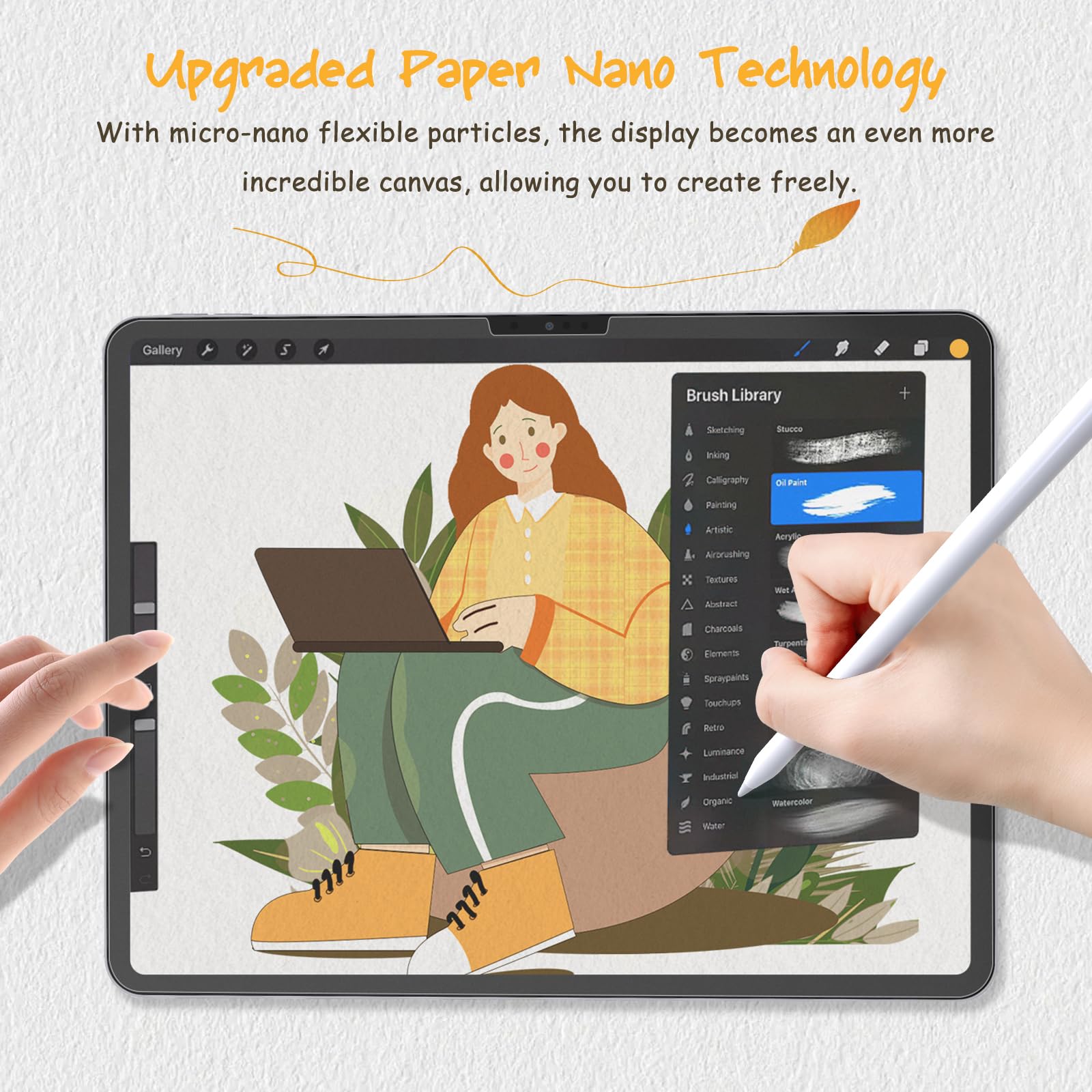 Dotzagg [2 Pack Paper Nano Screen Protector Compatible With Ipad Pro 13 Inch/Ipad Air 13 Inch 2024, New Version For Paper Art Cr