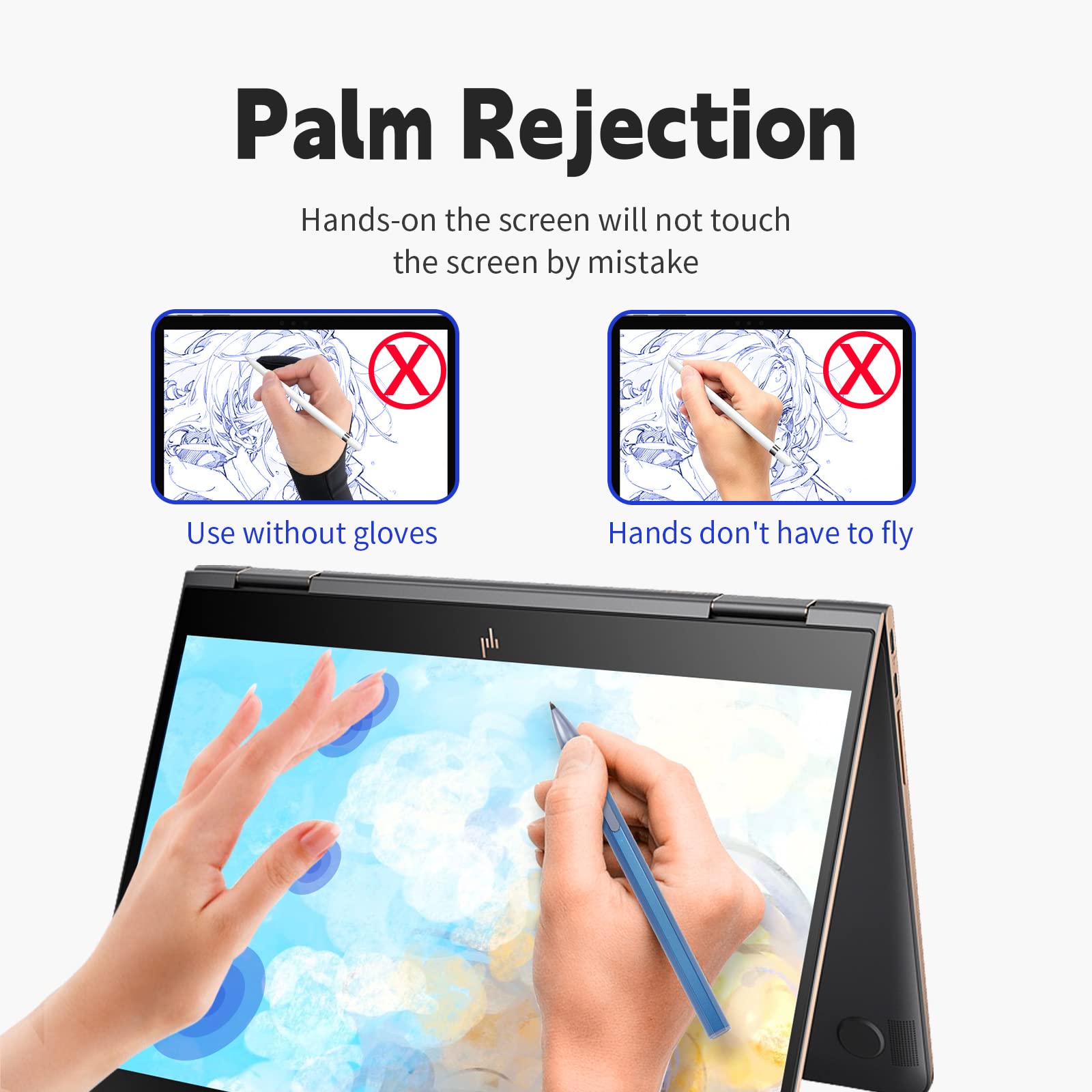 Stylus Pen For Hp Envy X360 Pavilion X360 Specter X360 Spectre X2 Envy X2 Rechargeable Mpp 2.0 Tilt Active Pen With 4096 Pressur