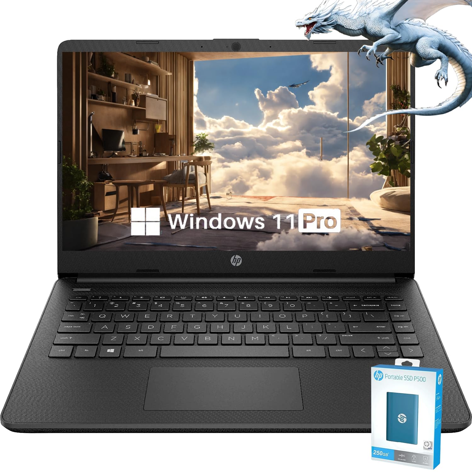 Hp Pavilion Laptop, 14'''' Hd Display, Intel Pentium Silver N5030, 16Gb Ram | 512Gb Ssd, Long Battery Life, Wifi, Hdmi, Bluetoot