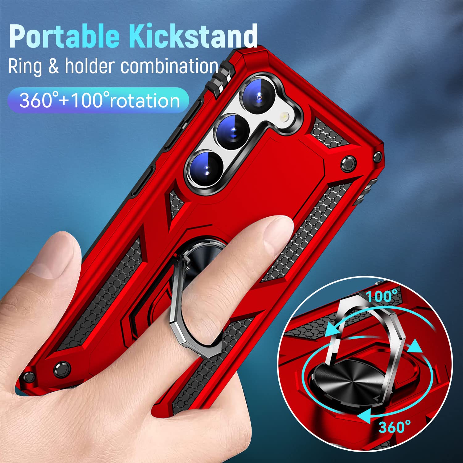 Zoeii Case For S23 Plus, S23 Plus Case,Heavy Duty Drop Protection Rugged Shockproof/Dust Proof Military Protective Tough Durable