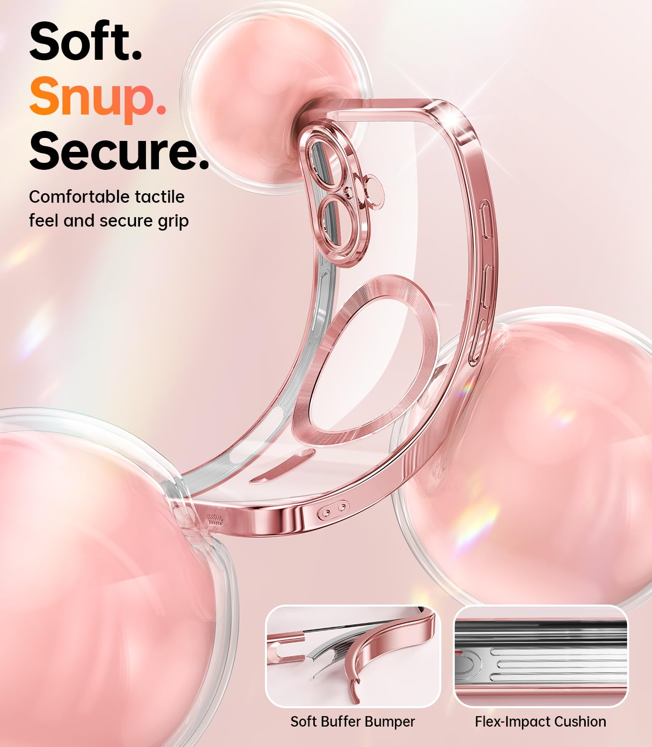 Meifigno Designed For Iphone 16 Plus Case 6.7'', [Glitter Card & Wrist Strap] [Compatible With Magsafe] [2X Privacy Screen Prote