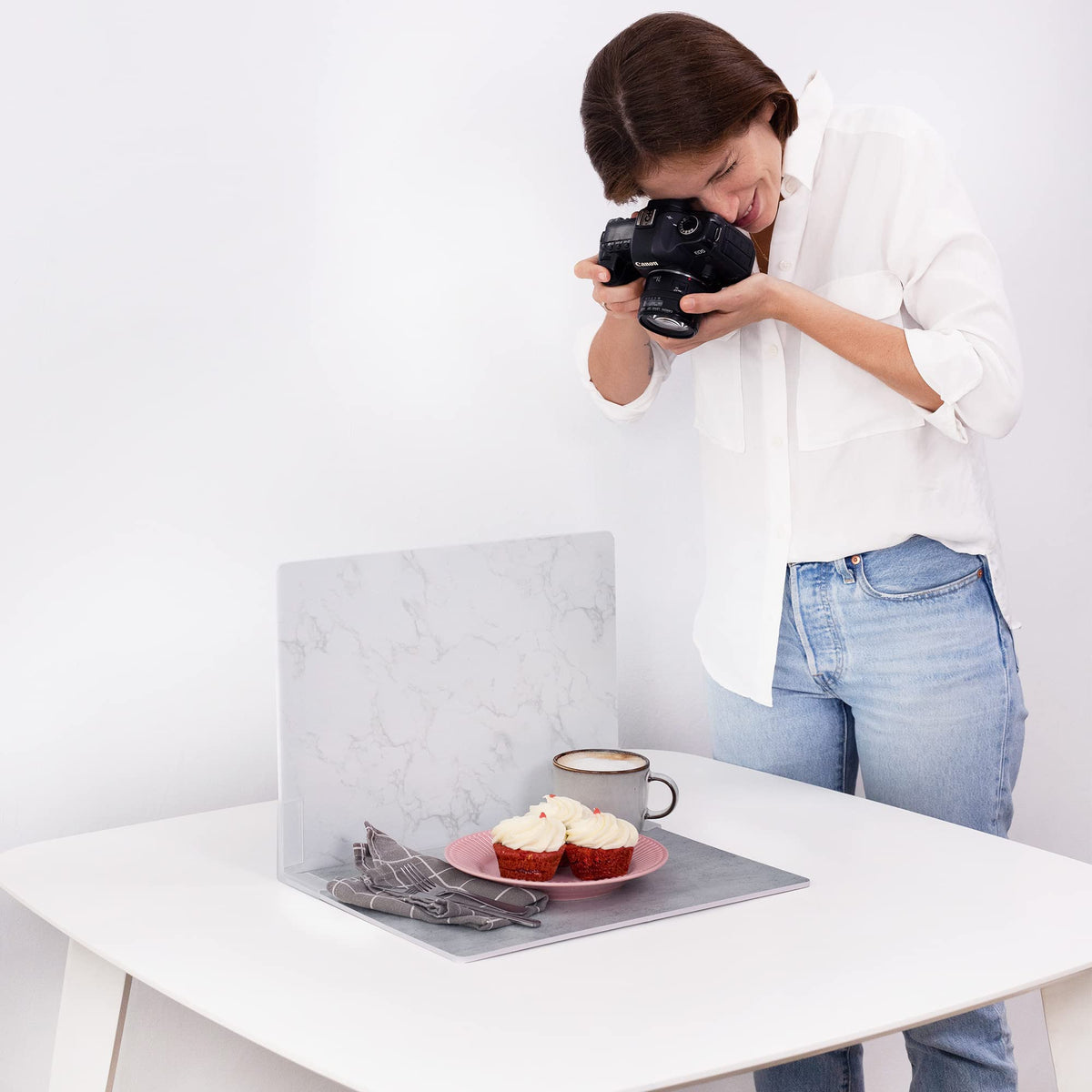 2 Pack Photo Backdrop Board | Realistic Photography Background | Food Photography Background | Replica Surfaces | Product Photog