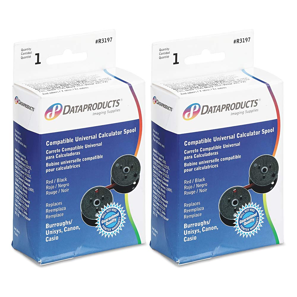 Dataproducts : R3197 Calculator Ribbon, Nylon, Black/Red  :  Sold As 2 Packs Of   1   /   Total Of 2 Each