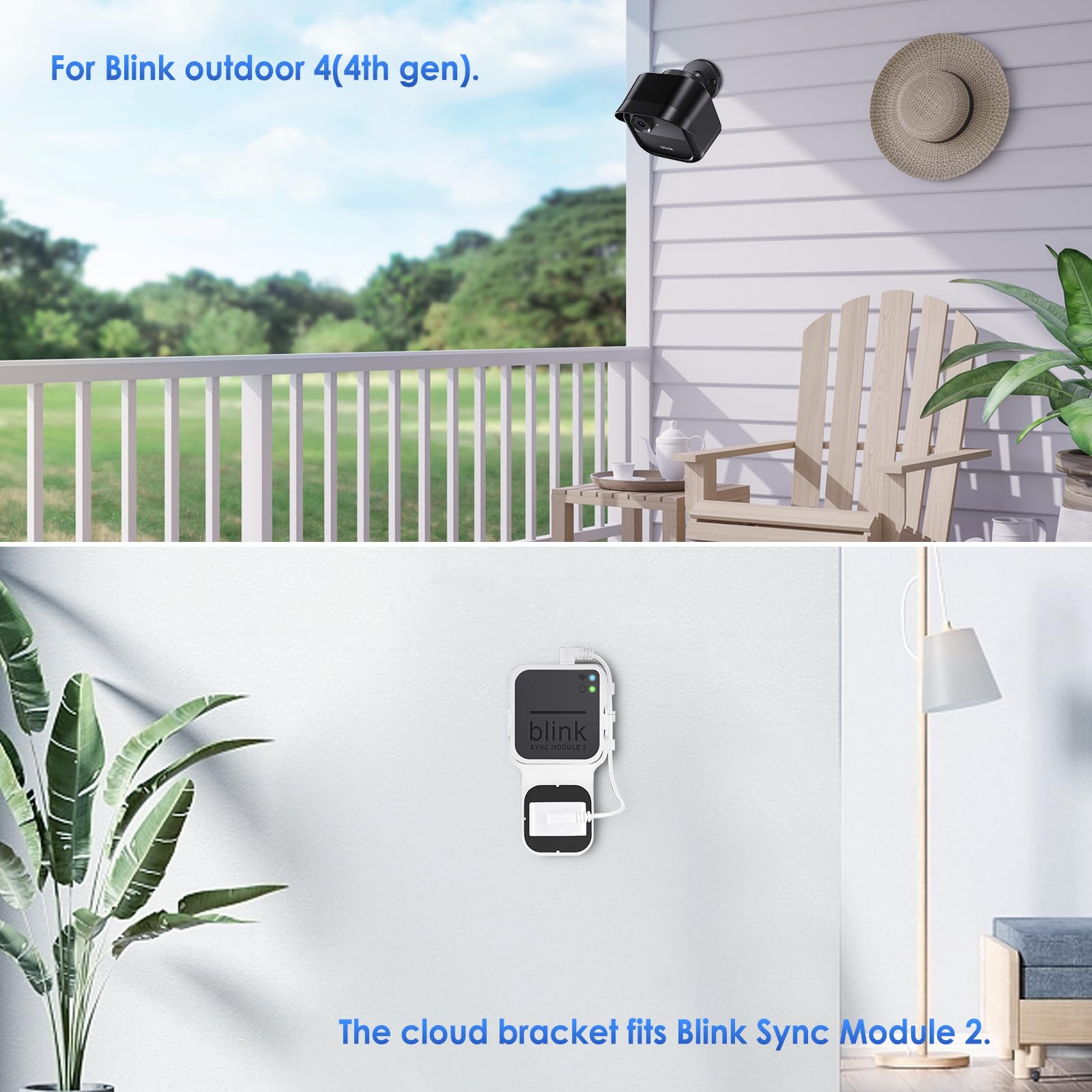 Lucrave Blink Outdoor Camera Surveillance Mount, Weatherproof Protective Housing And 360 Adjustable Mount With Blink Sync Module