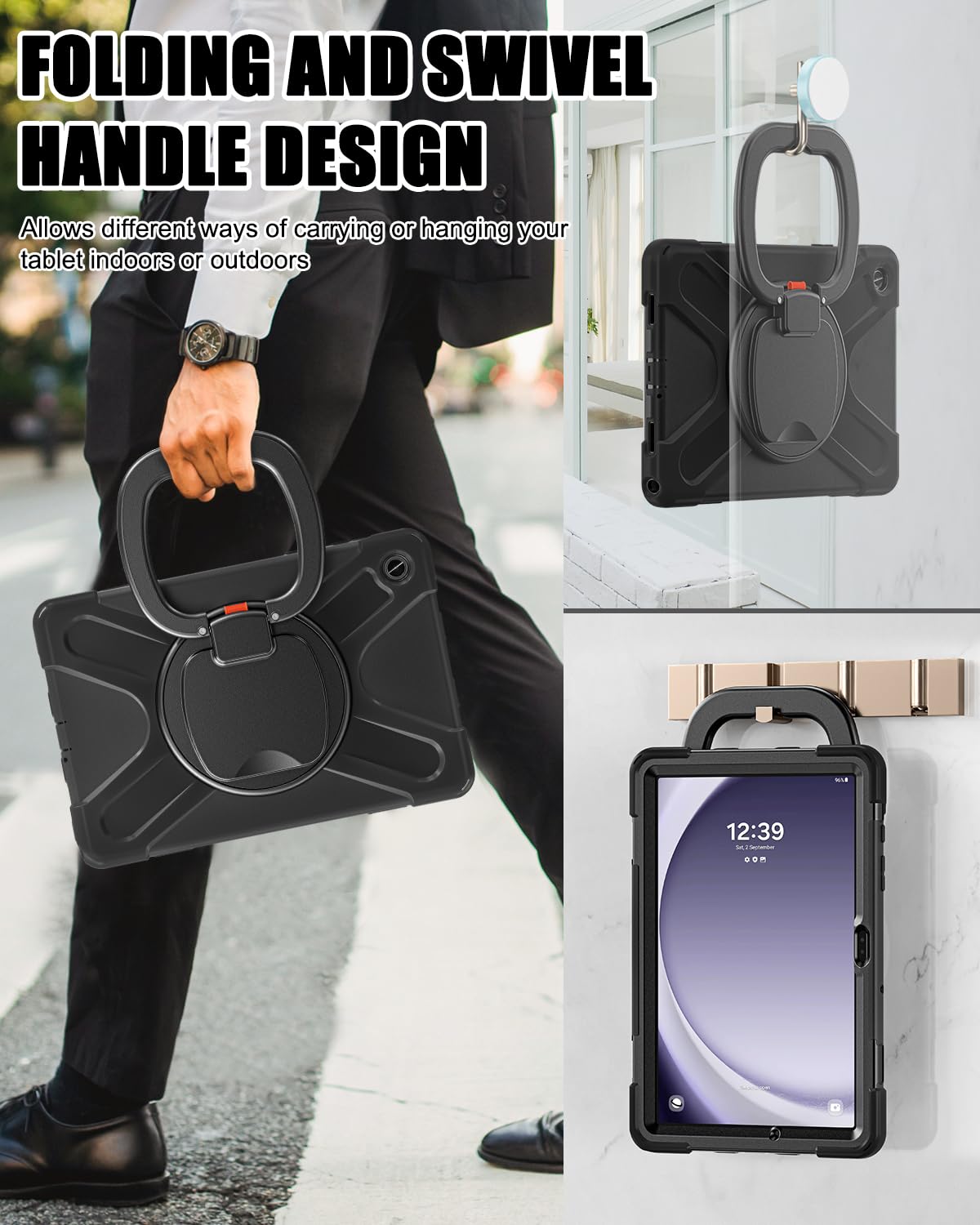 Braecn Case For Samsung Galaxy Tab A9+ Plus 11 Inch 2023 Sm X210/X216/X218, Heavy Duty Drop Proof Case With Screen Protector, Sh