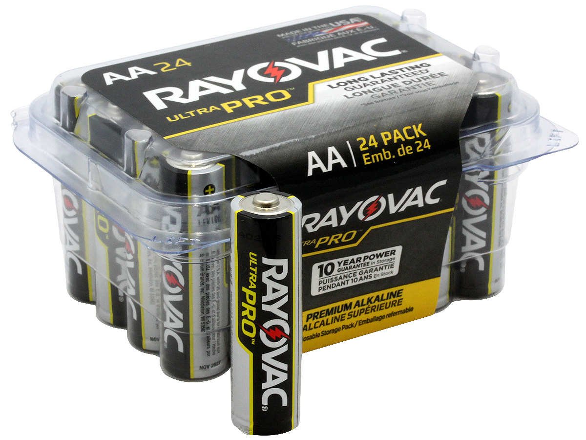 Ray O Vac Battery,Aa,Alkaline,Package Quantity:24 Per Pack