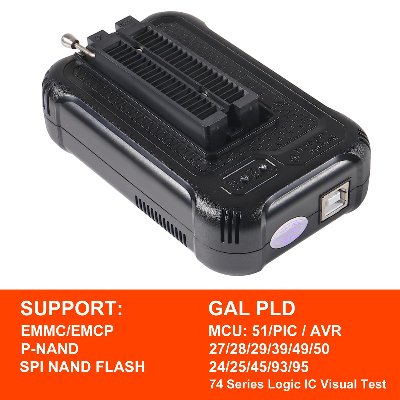 Aceirmc T48 (Tl866 3G) Programmer Support 34000+ Ics For Spi/Nor/Nand Flash/Emmc Bga/Tsop/Sop/Plcc (T48 Programmer Host+19 Adapter)