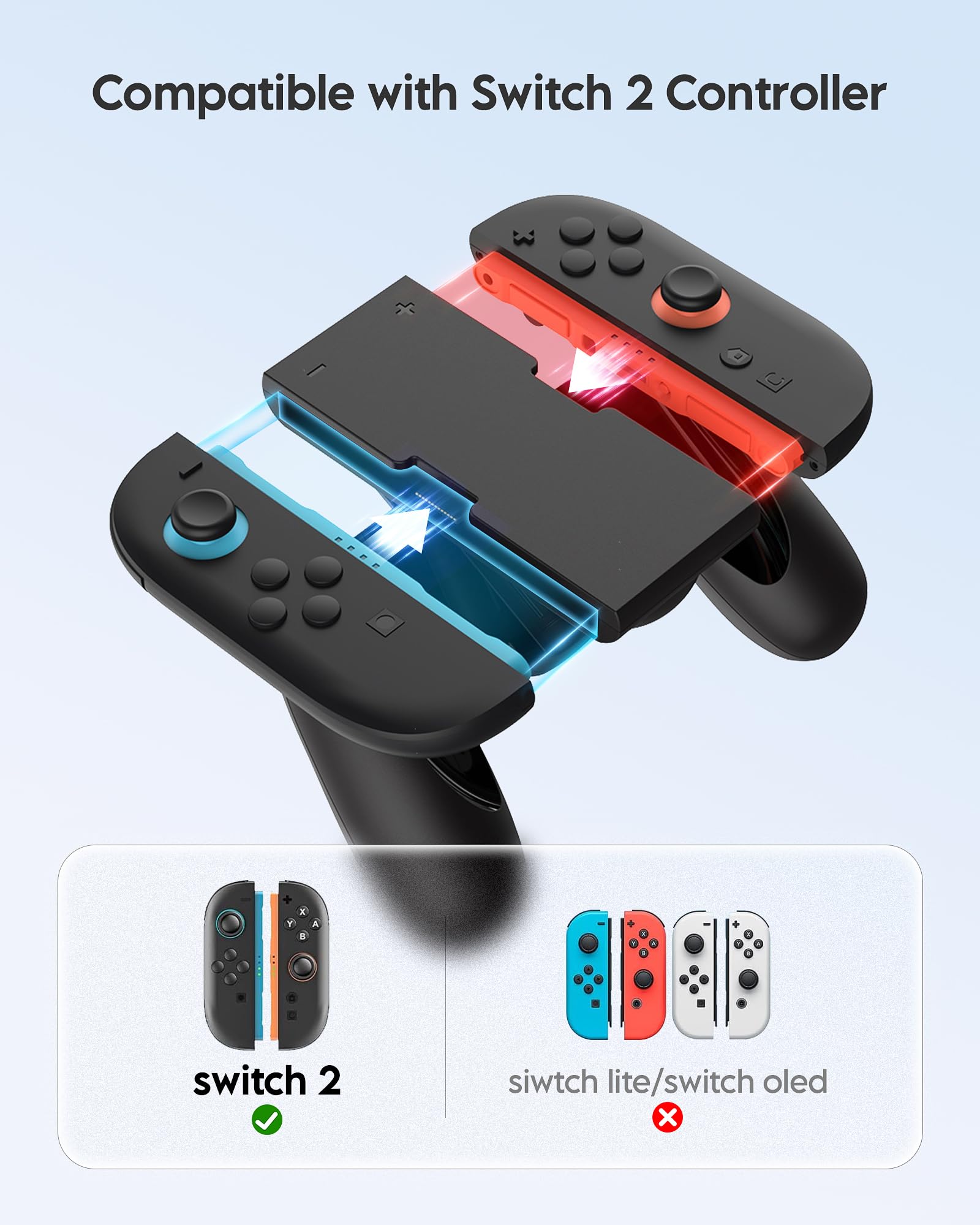 Switch 2 Gen Joycon Charging Grip Compatible With Ns & Oled Joycon Controller, Charging Grip Stand For Switch 2, Portable Ns2 Jo