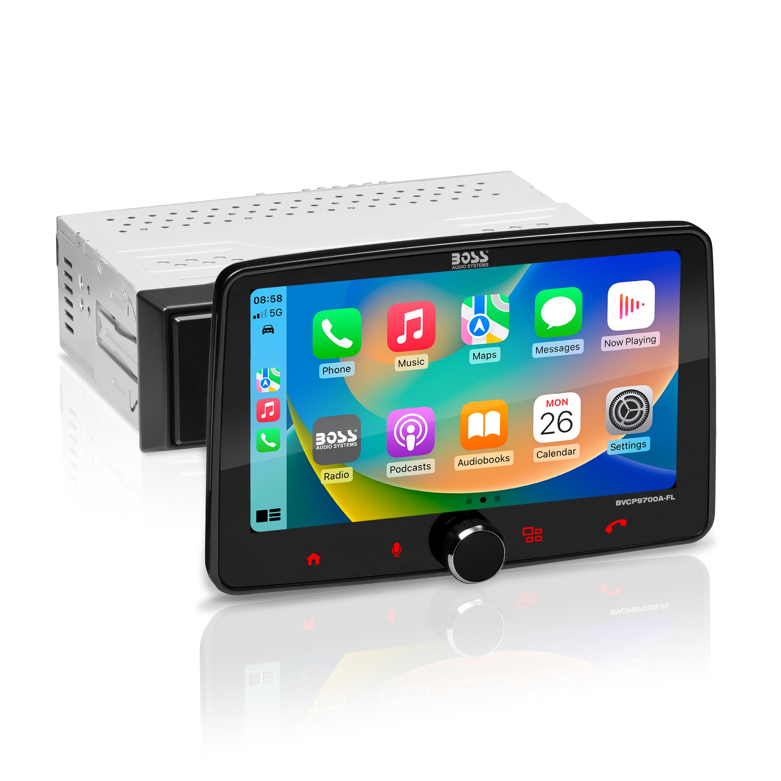 Boss Audio Systems Bvcp9700A  Fl Car Stereo   Apple Carplay, Android Auto, Single Din, 7 Inch Touchscreen, Bluetooth, No Cd Dvd