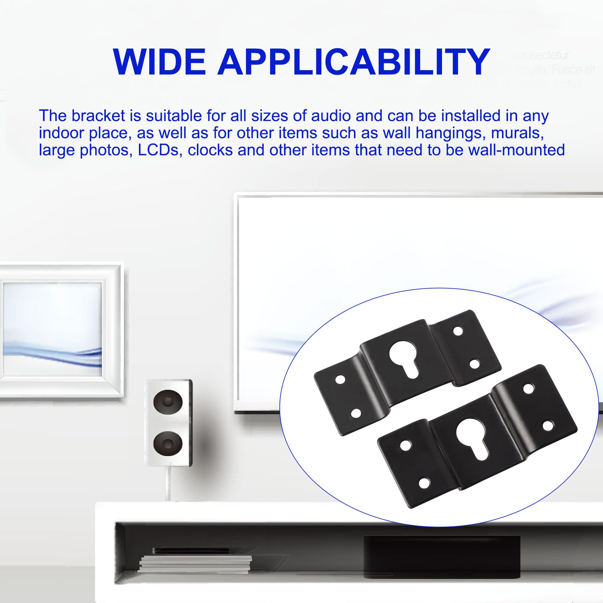 Uxcell 5 Pcs Wall Mounted Speaker Hanging Brackets, 7Cm Long Speaker Mounting Clothing Rack Iron Hanger Plate Accessories For Su