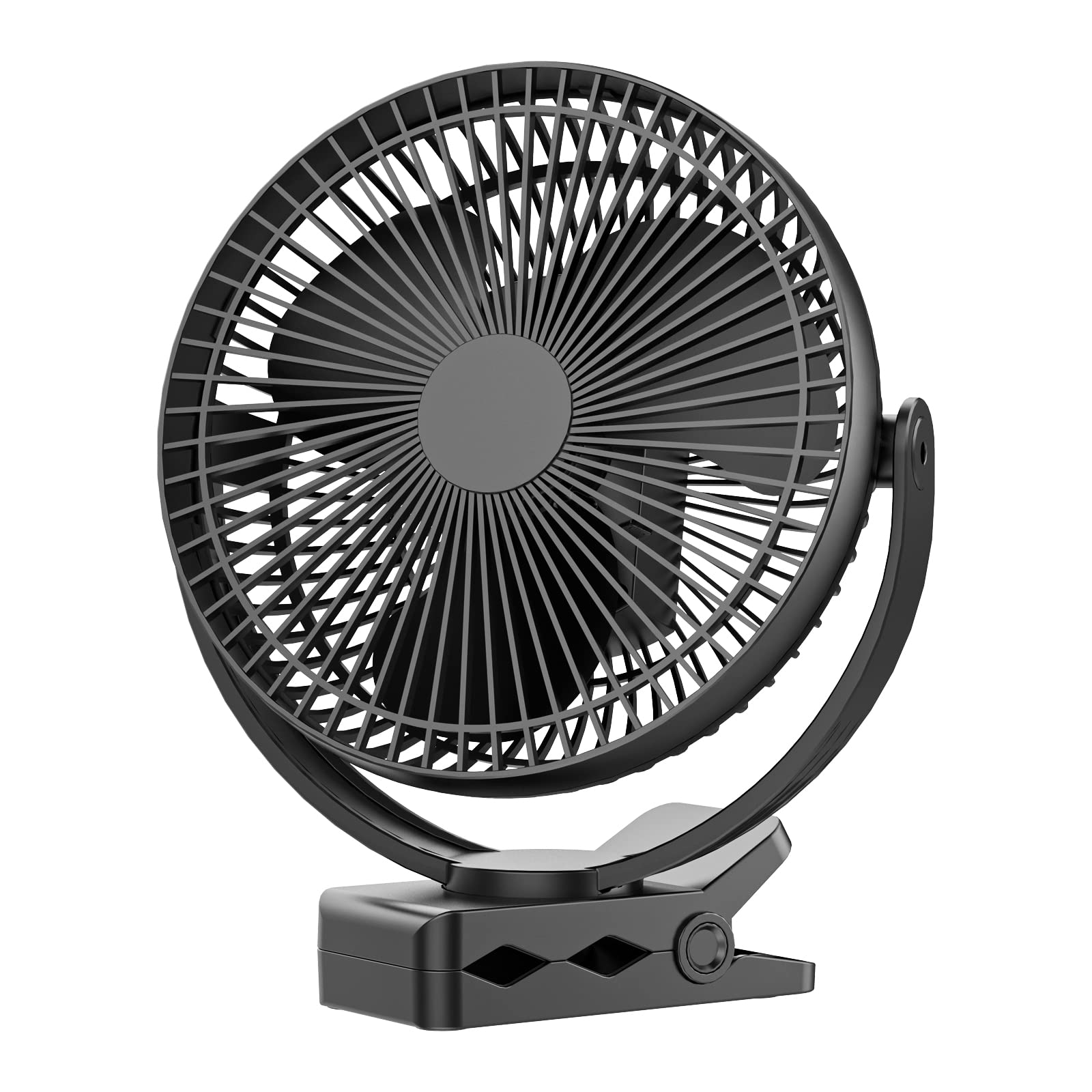 Clip Fan, 8 Inch Mini Quiet Desk Fan, 10000Mah Usb Rechargeable Battery Operated Clip On Fan, Usb Desk Fan, Portable Personal Sm