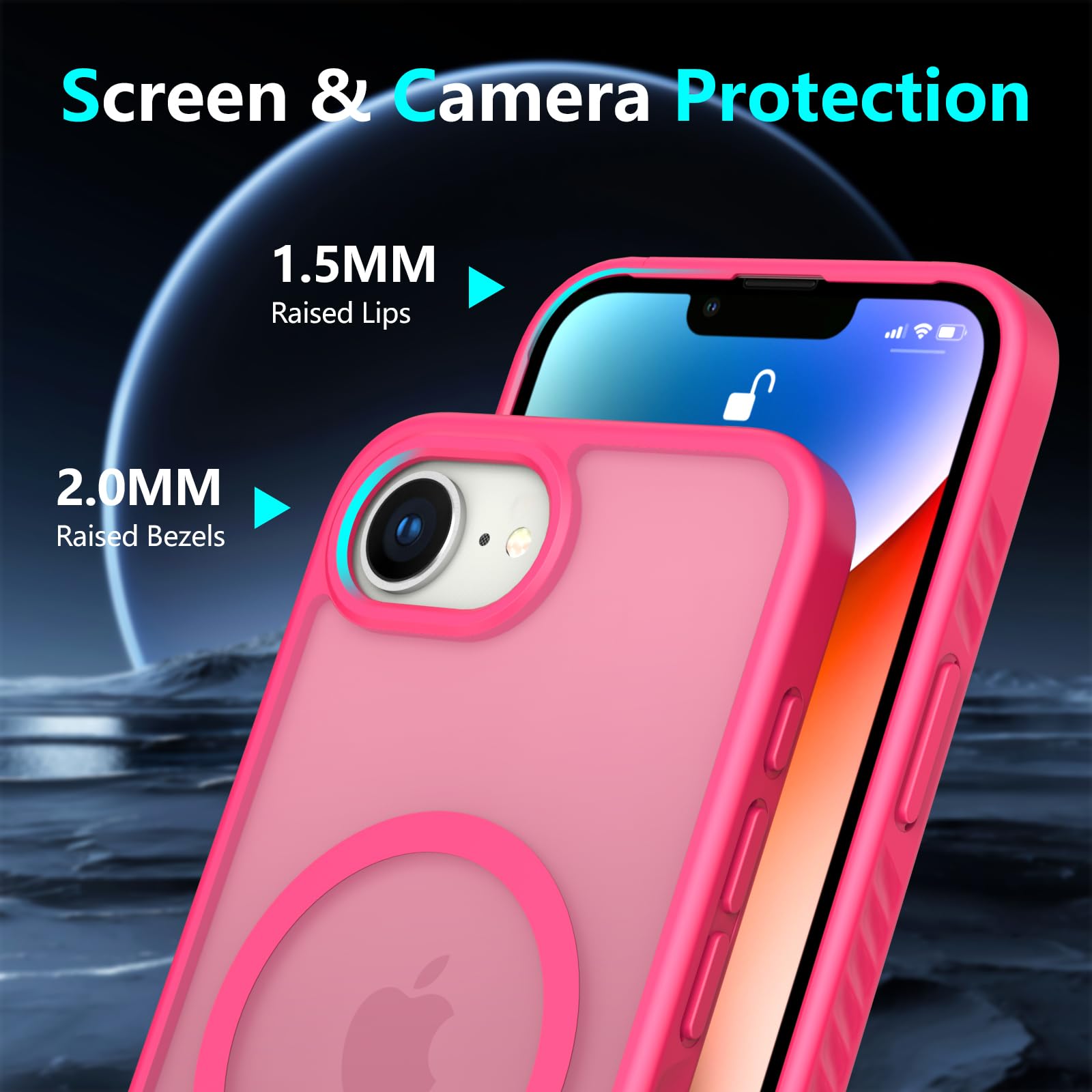 For Iphone 16E Case: [Fit For Magsafe] Strong Magnetic & Invisible Stand, Military-Grade Drop Protection With Screen Protector,