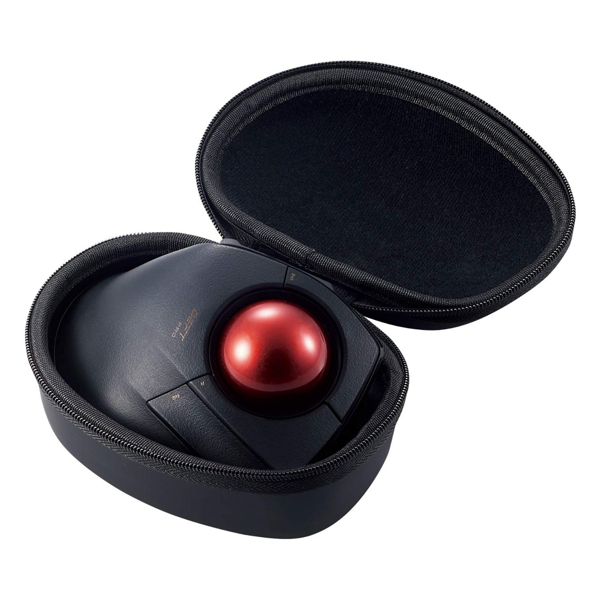 Elecom Official Hard Eva Travel Protection Storage Case Replacement For Deft Pro, Wired/Wireless/Bluetooth Finger Operated Trackball Mouse, 8 Button, Ergonomic Design   Case Only (Bma Dpt1Bk)
