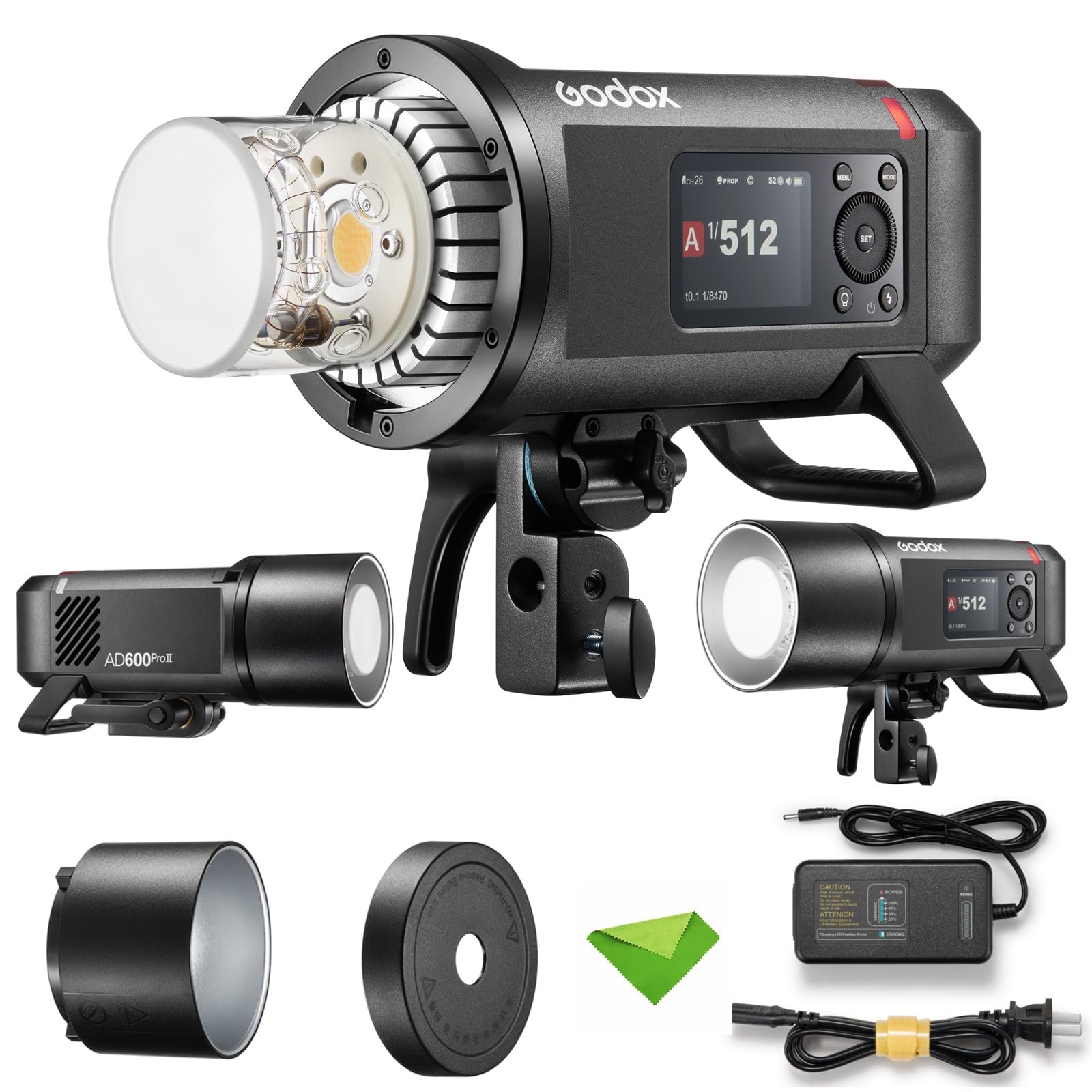 GODOX AD600ProII AD600 Pro II 600Ws 2.4G TTL Flash Speedlight, GN87 1/8000 HSS, 40W Bi-color Modeling light, Monolight Strobe Fl