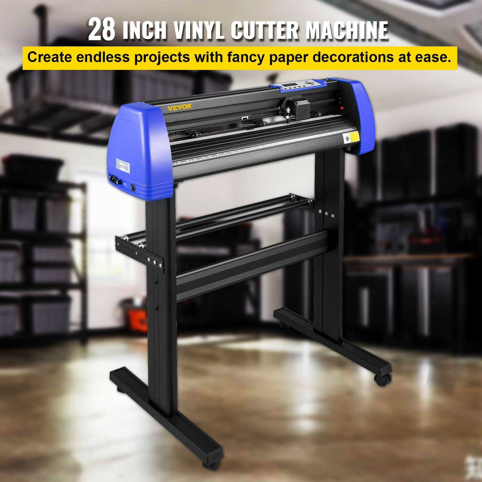 Vevor Vinyl Cutter 28 Inch Vinyl Cutter Machine With 20 Blades Maximum Paper Feed 720Mm Vinyl Plotter Cutter Machine With Sturdy