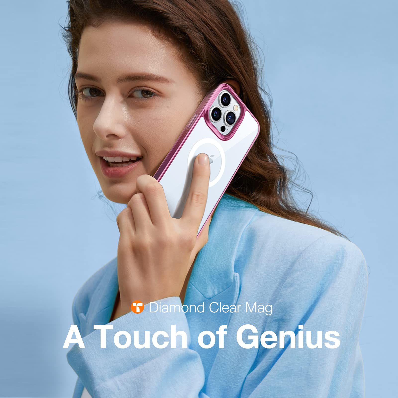 Torras Magnetic Designed For Iphone 13 Pro Max Case, [Military Grade Drop Tested] [Compatible With Magsafe] Shockproof Hard Soft