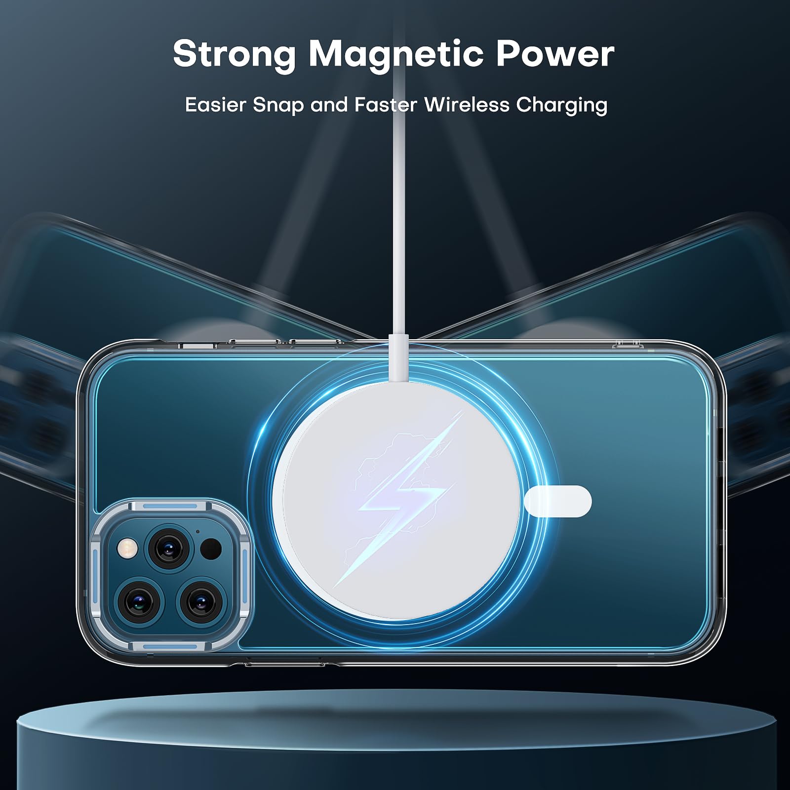 Tauri For Iphone 12 Pro Max Case, Compatible With Magsafe [Yellowing Resistant] With 2X Screen Protectors, Military Grade Protec