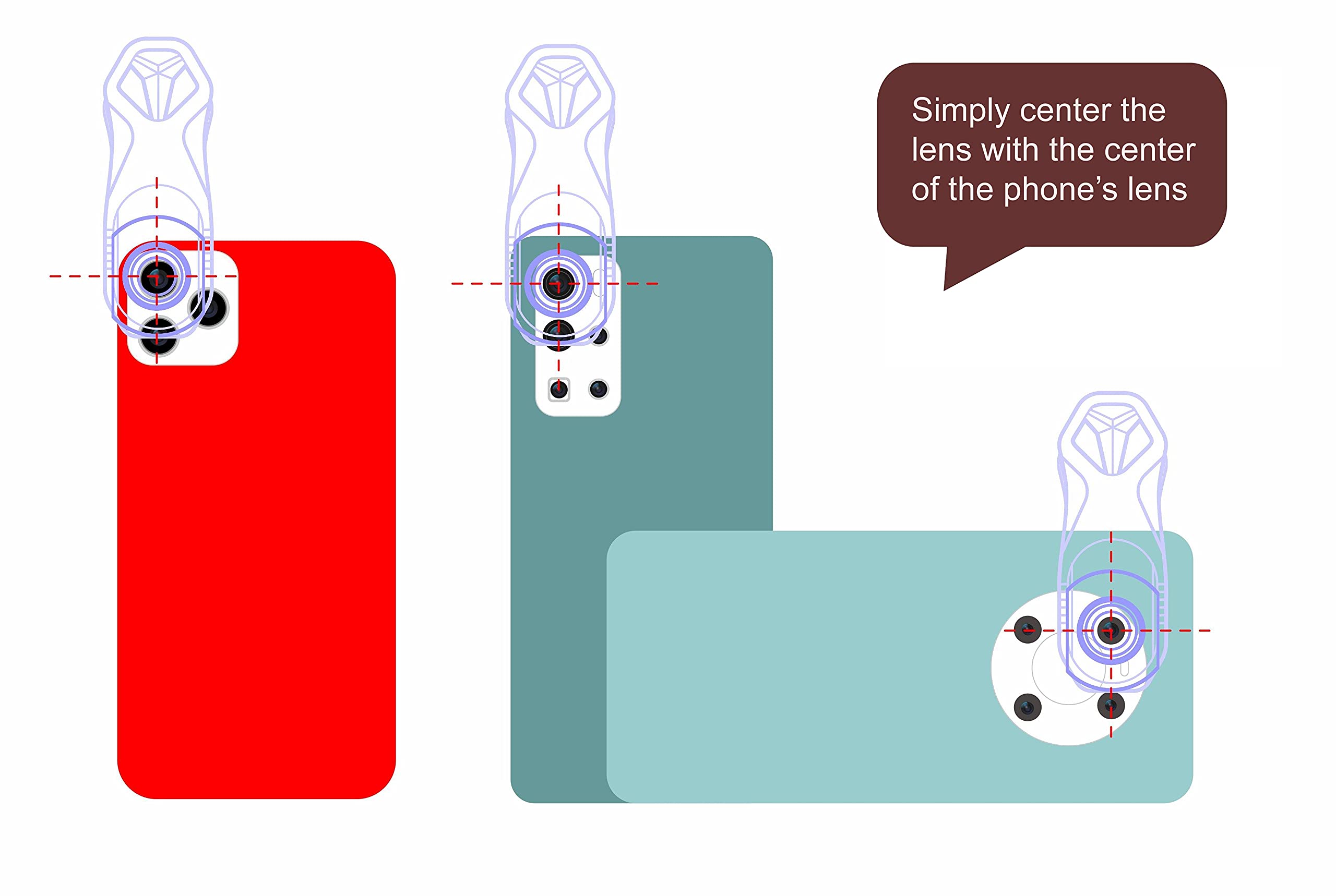 10X High Definition 2 Element Close Up (Macro) Lens For Iphone, Lg, Samsung, Pixel (Ultra Compact, Easily Removable)
