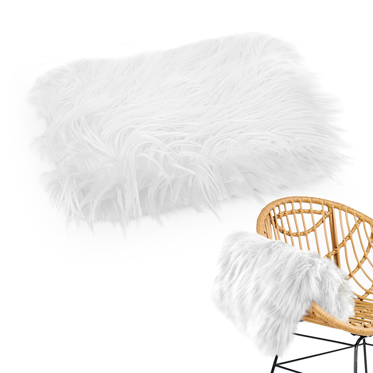 Dimrom Baby Photo Shoot Props White Fur Blanket   White Baby Blanket For Baby Girl Photoshoot Props Baby Boy Shower Photo Props