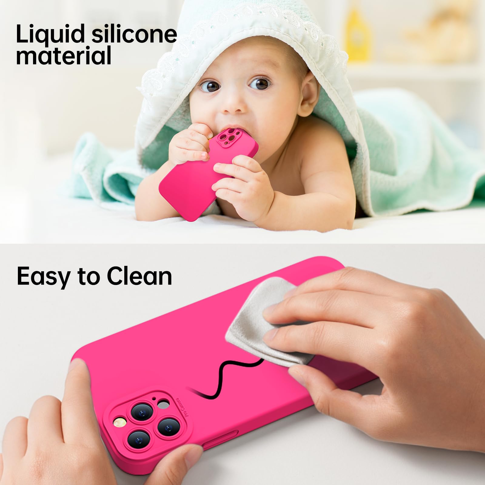 Kiresen Designed For Iphone 13 Pro Case   Upgraded Enhanced Camera Protection   Soft Microfiber Lining Inside   Liquid Silicone