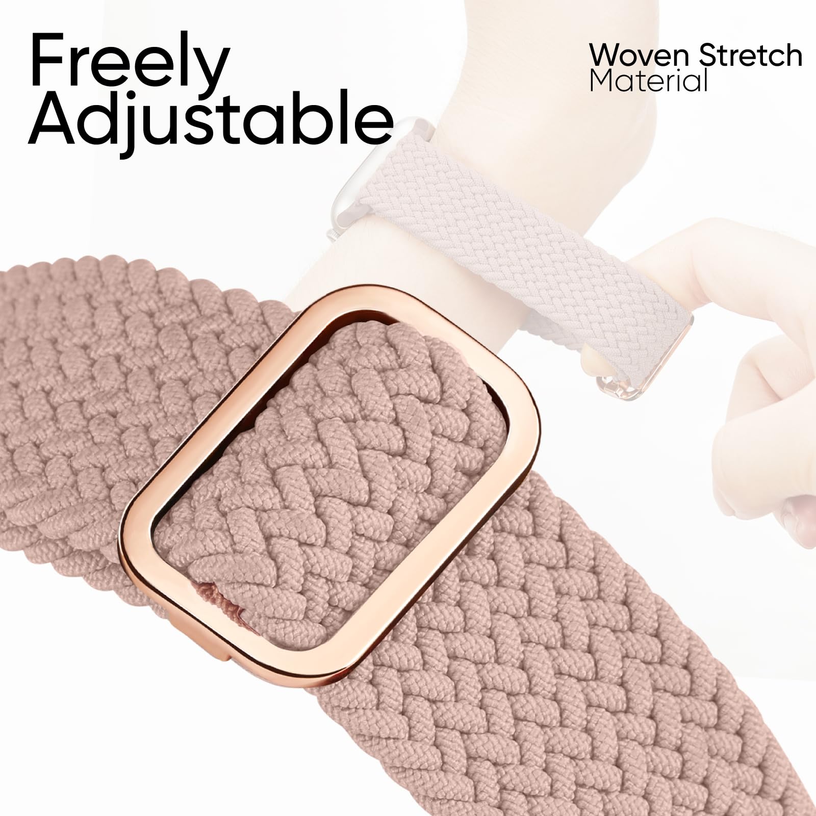 8 Pack Braided Stretchy Solo Loop Compatible With Apple Watch Bands For Women 40Mm 38Mm 41Mm 44Mm 46Mm 45Mm 42Mm 49Mm Men, Adjus