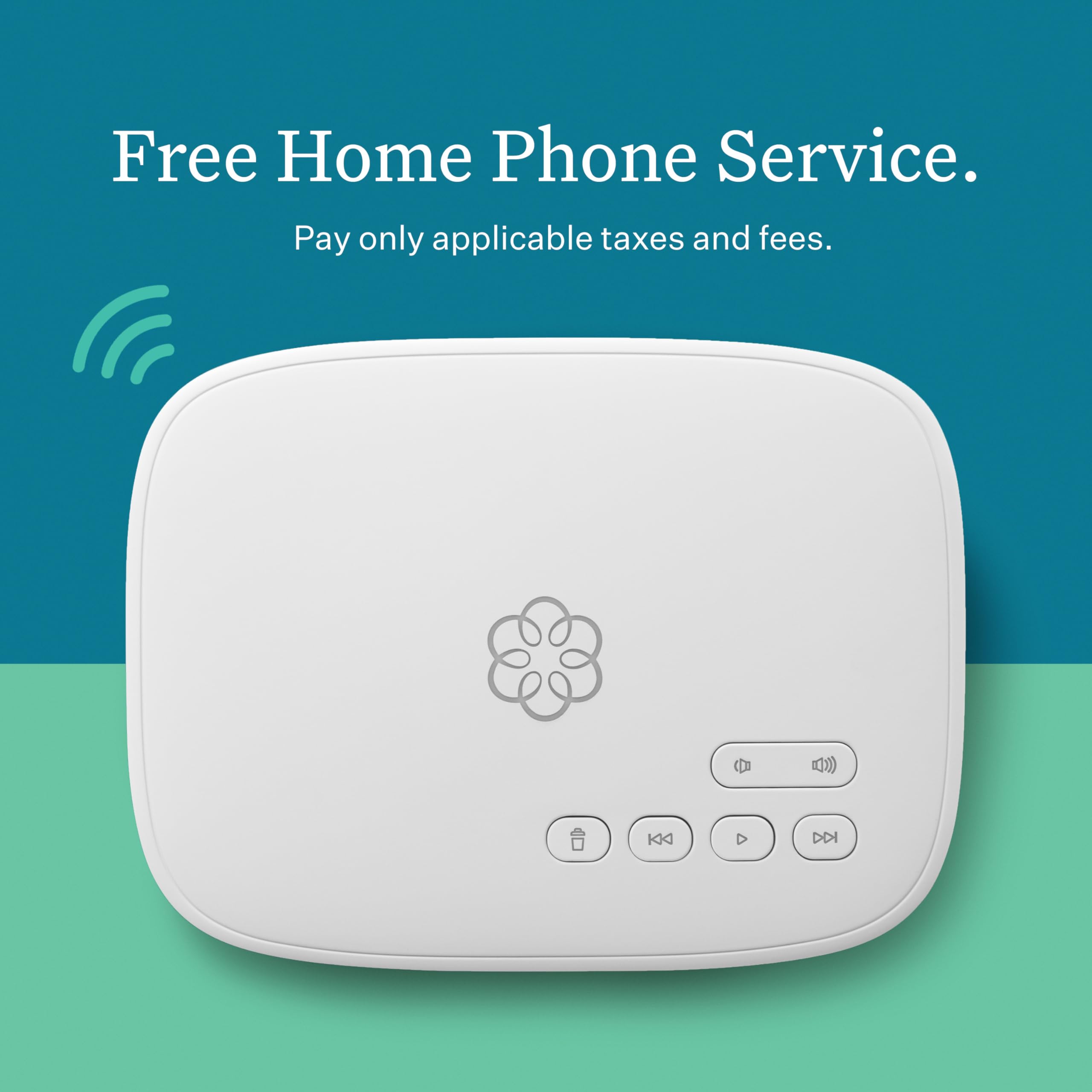 Ooma Telo Air 2 Wi-Fi Free Internet Home Phone Service And Hd3 Cordless Handset. Affordable Landline Replacement. Unlimited Nati
