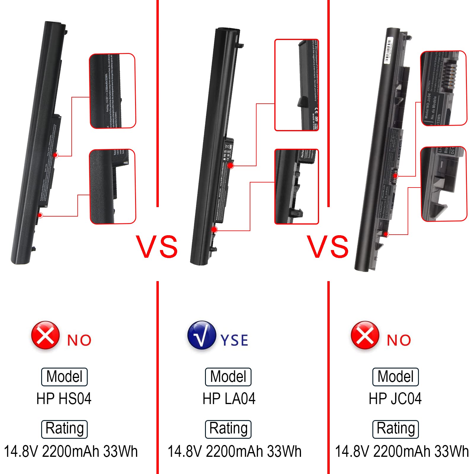Spare 776622 001 Battery For Hp La04 15 F387Wm 15 F271Wm 15 F272Wm 15 F233Wm 15 F211Wm 15 F039Wm 15 F010Wm 15 F009Wm 15 F010Dx 1