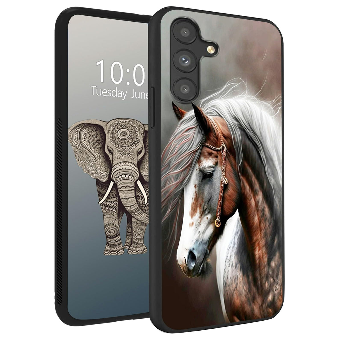 Bfdhgqzc Horse Tpu Case For Samsung Galaxy A16 5G 6.7'' Slim Black Soft Tpu Phone Case Shockproof Protection Cover For Samsung A