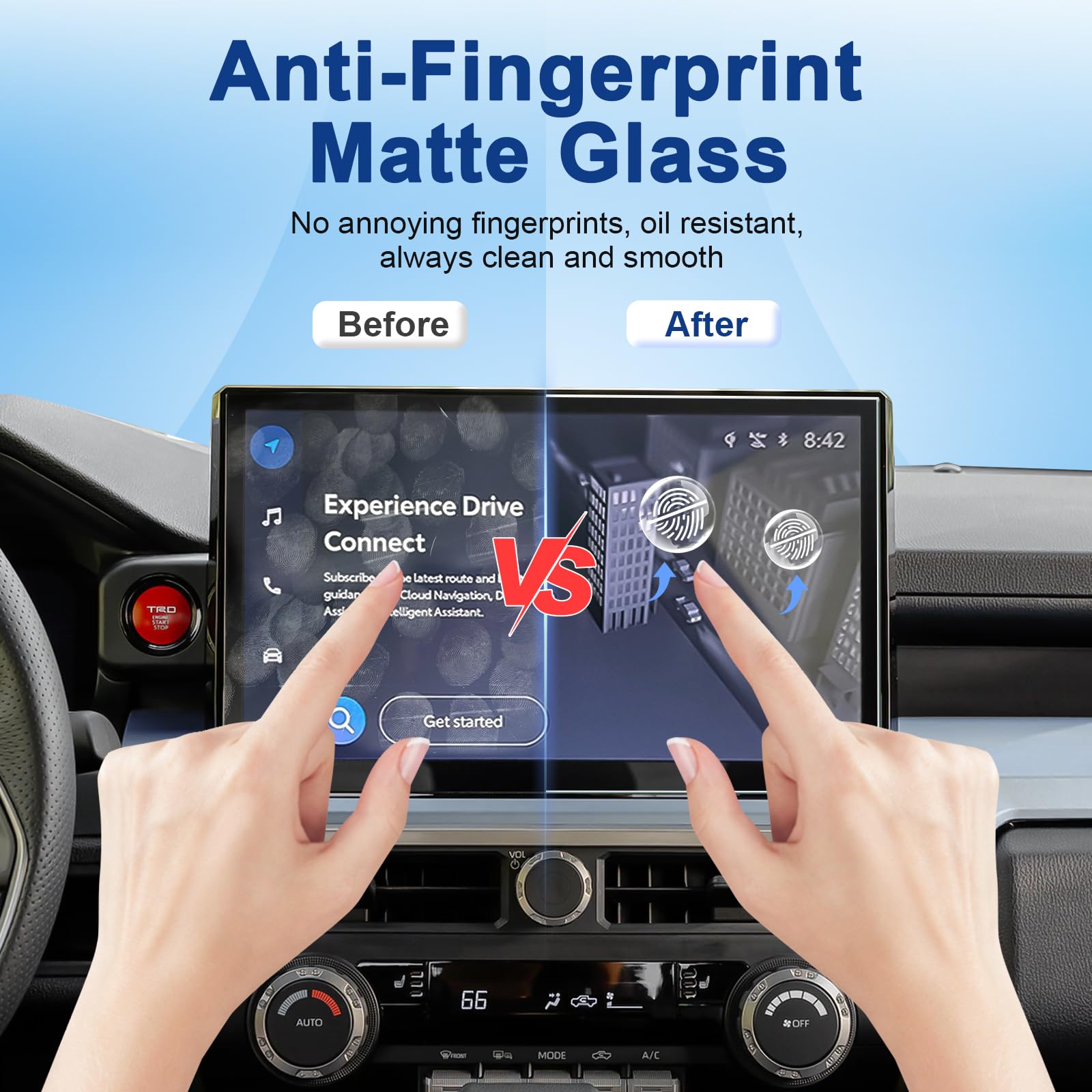 Coleya Anti Glare Matte Screen Protector For 2024 Tacoma (Limited/Trailhunter/Trd Pro/Trd Sport/Trd Off Road) 14 Inch Touchscree