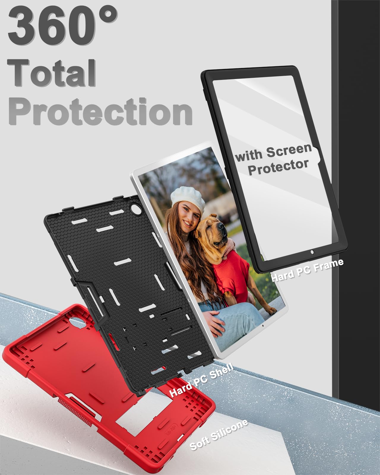 Wesorol Case For Samsung Galaxy Tab A9 Plus 11 Inch,Galaxy Tab A9+ Case With Built In Screen Protector Samsung Tablet A9 Plus Ca