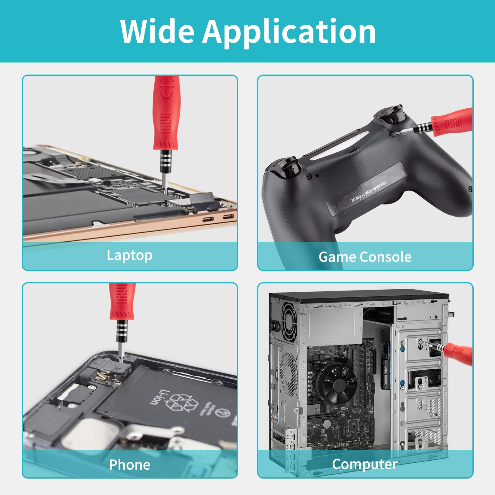 Showpin Mini Screwdriver Set For Computer: Pc Electronics Laptop Macbook Repair Kit, Small Precision Tool Kit With Torx T5 T6 T8