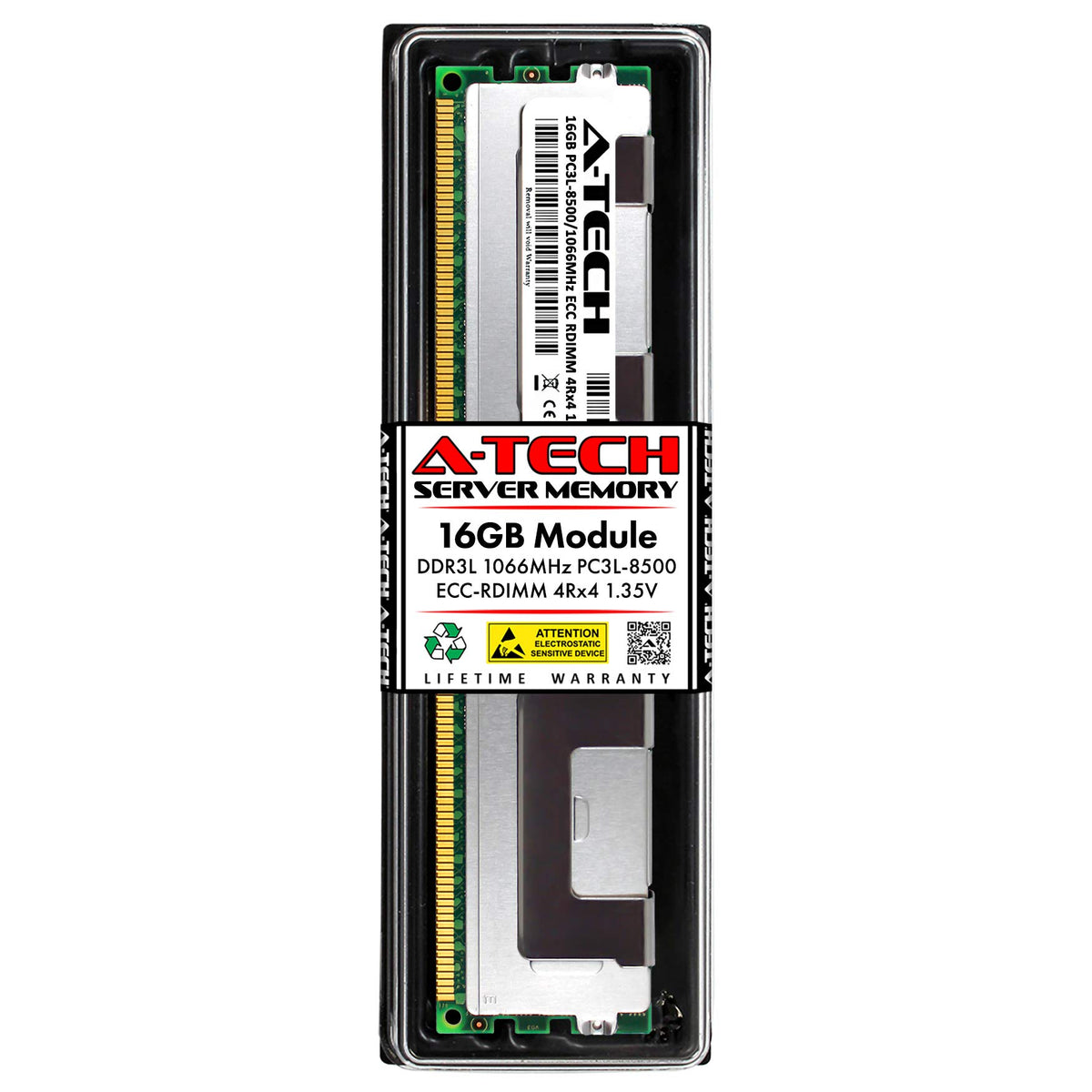 A Tech 16Gb Ddr3/Ddr3L 1066Mhz Pc3L 8500R Ecc Rdimm 4Rx4 Quad Rank 1.35V Ecc Registered Dimm 240 Pin Server Ram Memory Upgrade M