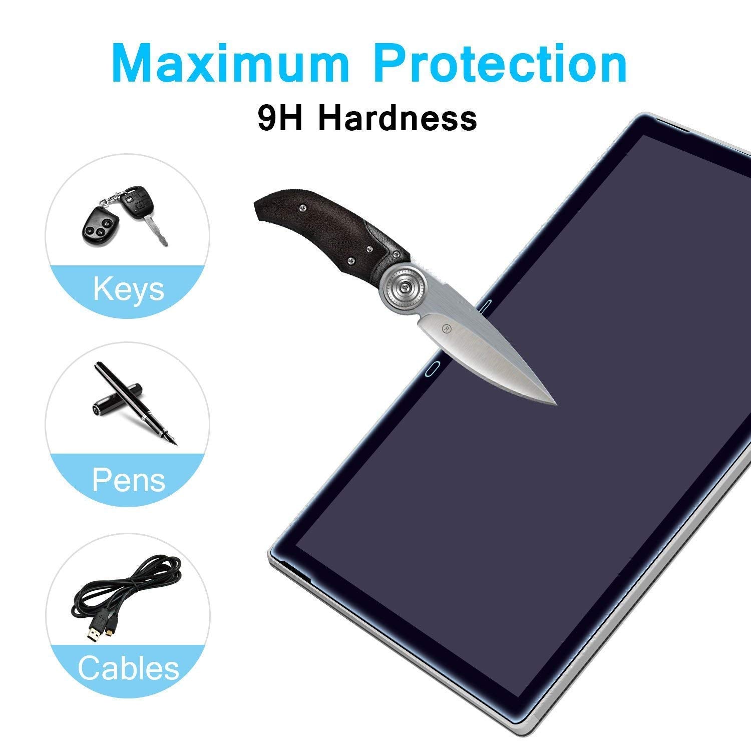 Megoo [2 Pack] Screen Protector For Surface Pro 6, Friendly Touching/Easy Installation/High Sensitivity/Hd Clear Tempered Glass,