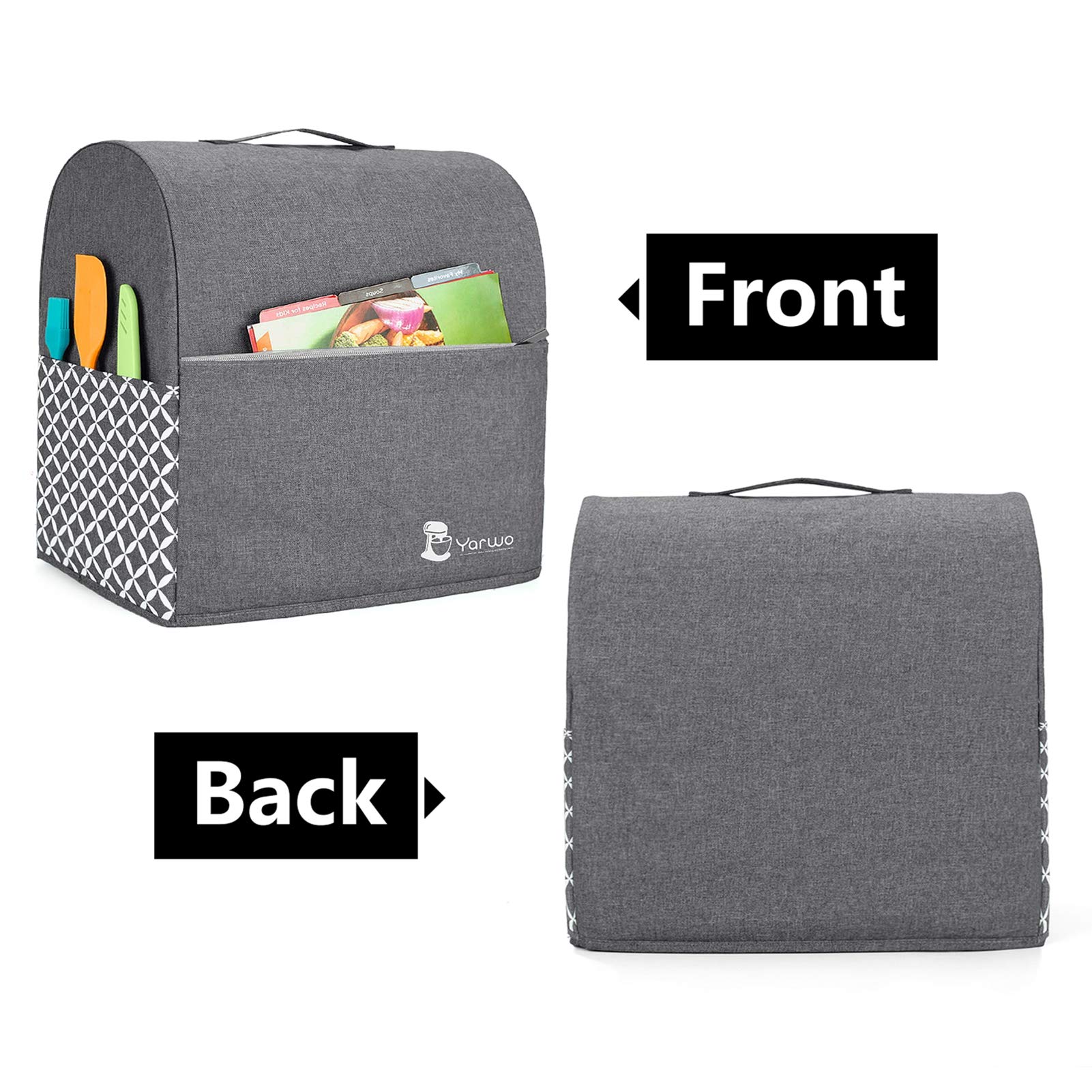 Yarwo Stand Mixer Cover Compatible With 4.5 Qt And All 5 Qt Kitchenaid Mixer, Protective Dust Cover With Top Handle And Pockets