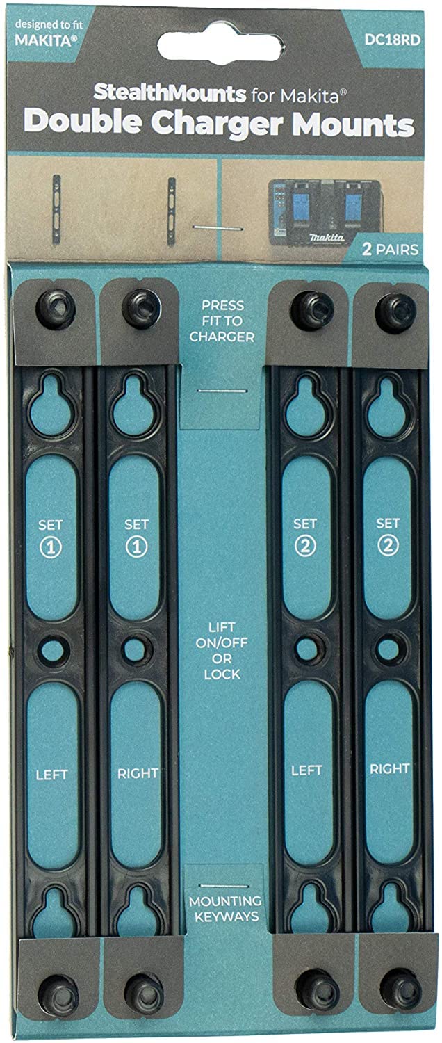 Stealthmounts Charger Mount For The Makita Double Charger (2 Pack) | Charger Holder For Makita 18V | Compatible With Dc18Rd | Ma