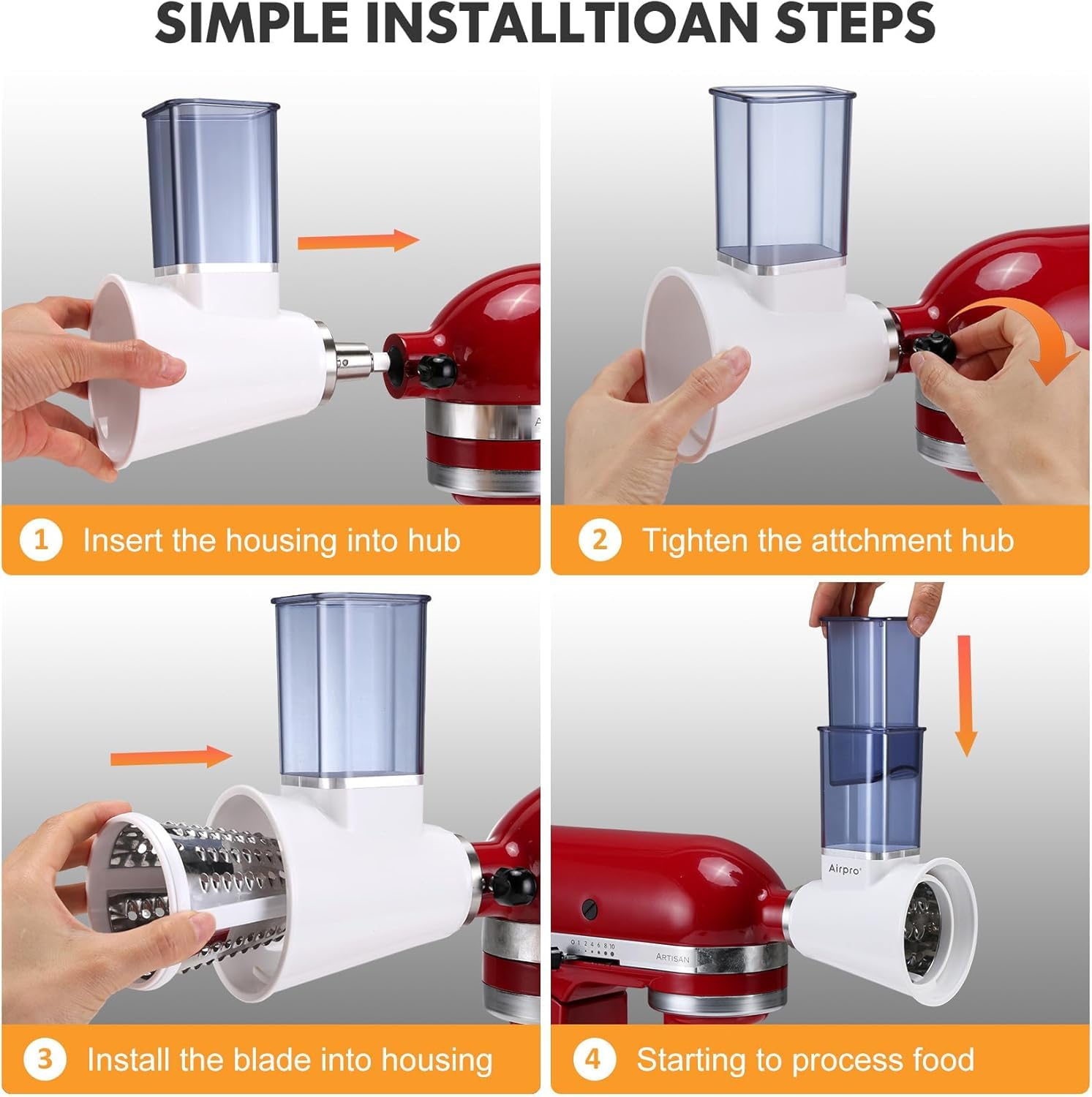 Slicer Shredder Attachment For Stand Mixer, Salad Machine With Vegetable Slicer, Salad Maker, Food Slicers Cheese Grater Attachm
