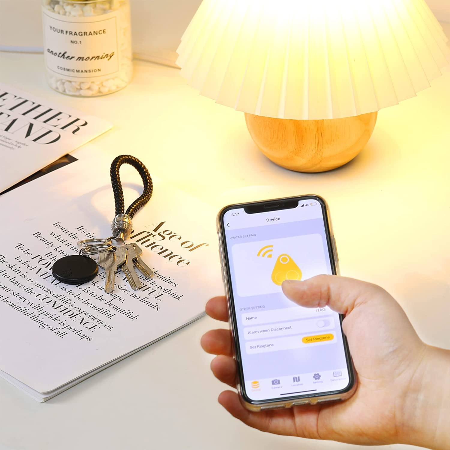 Smart Anti Loss Device Key Finder Locator Gps, Portable Bluetooth Finders Tracker Device With Key Ring For Kids Dog Pet Cat Wall