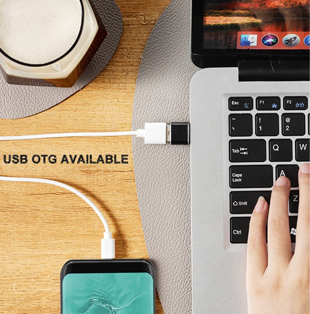 Usb C To Usb Adapter 4 Pack, Usb Female To Usb C Male Otg Adapter, Usb C Adapter Compatible With Macbook Pro, Samsung Galaxy, Ty