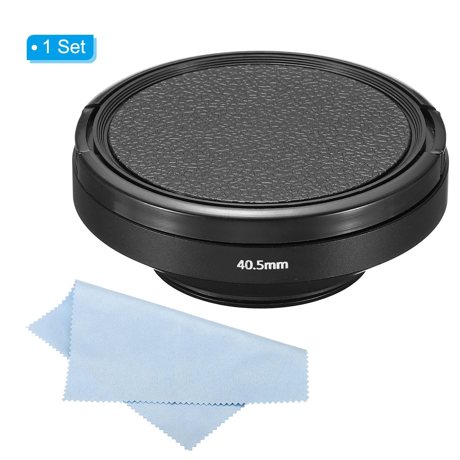 Patikil 40.5Mm Lens Hood, Wide Angle Matte Surface Anti Reflective Inside Hood With Cap And Cleaning Cloth For Camera Lens, Blac
