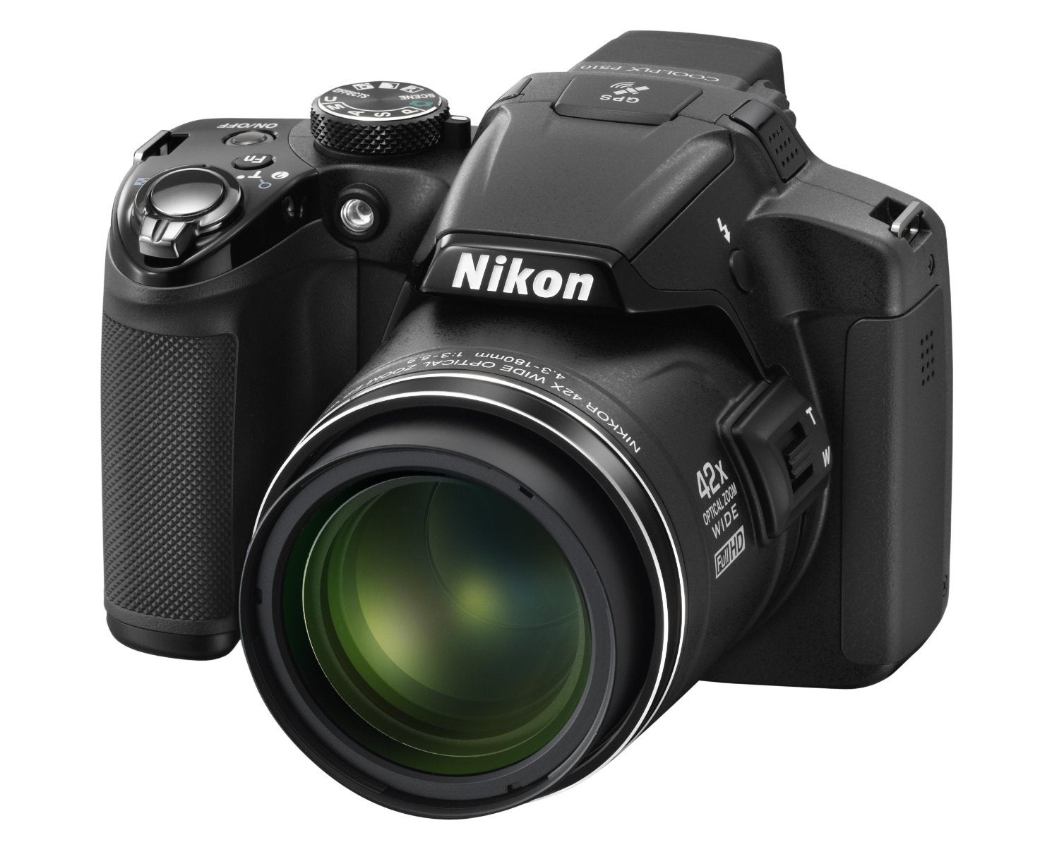 Nikon Coolpix P510 16.1 Mp Cmos Digital Camera With 42X Zoom Nikkor Ed Glass Lens And Gps Record Location (Black) (Old Model)
