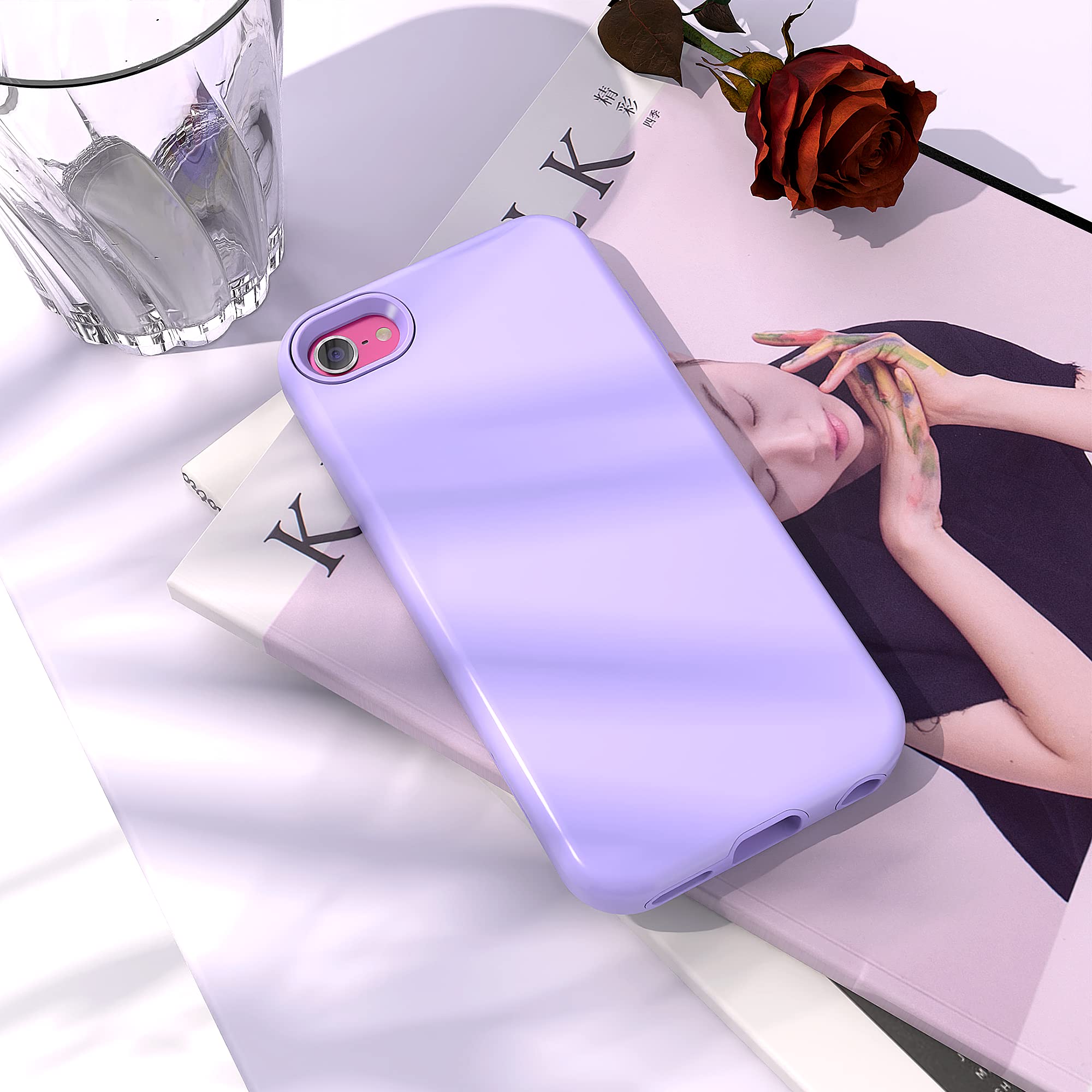 Yamink For Ipod Touch 7 Case With Screen Protector,Lightweight Full Body Heavy Duty Protection Soft Tpu Hard Pc Bumper Protectiv